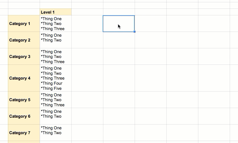 Trích suất văn bản từ một ô thành nhiều ô khác nhau trong Google Sheets